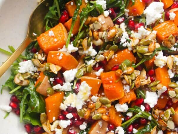 Roasted butternut squash salad