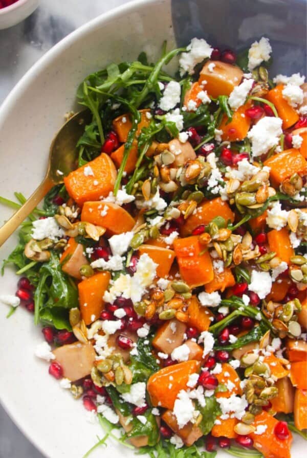 Roasted butternut squash salad