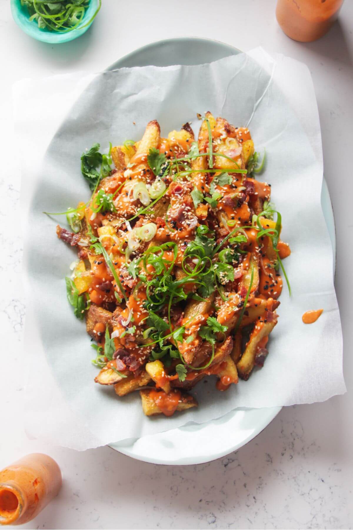 Crispy Spicy Loaded Potato Wedges - Dished by Kate