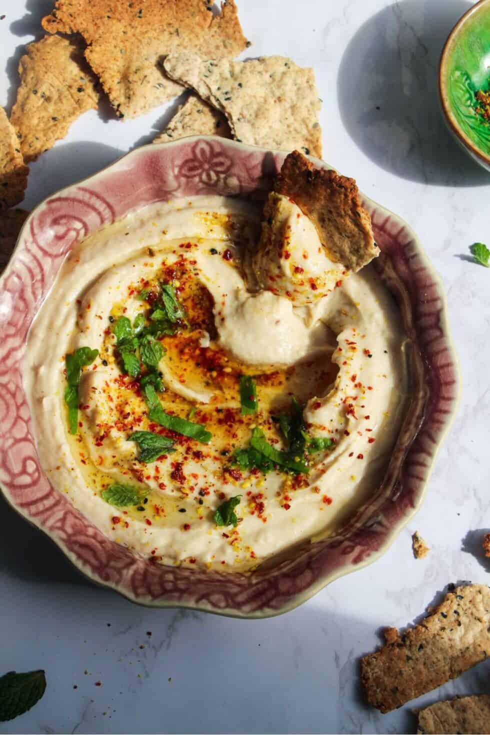 5 Minute Creamy White Bean Dip Dished by Kate