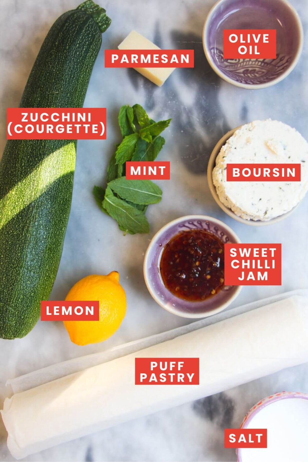 Zucchini Puff Pastry Tart - Dished by Kate
