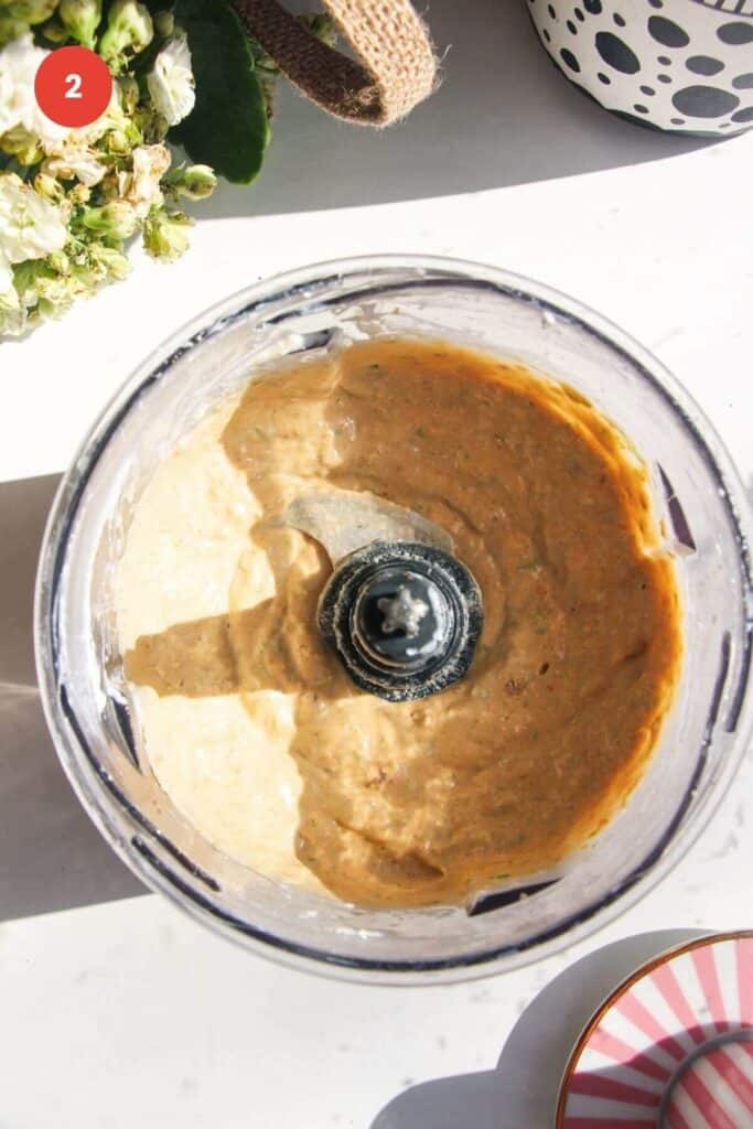 Cottage cheese dip blended in small food chopper.