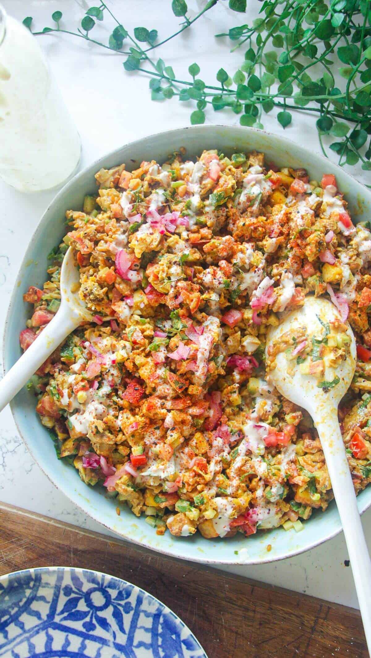 Juicy Chicken Shawarma Crispy Rice Salad