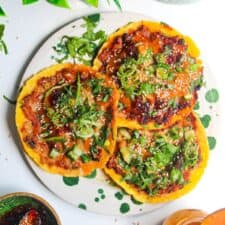 High-Protein Satay Chicken Smash Tacos-image