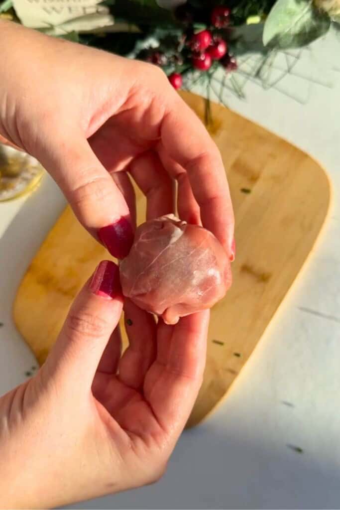 Wrapped brie sweet chili prosciutto bomb.