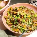 A plate of tuna crispy rice salad.